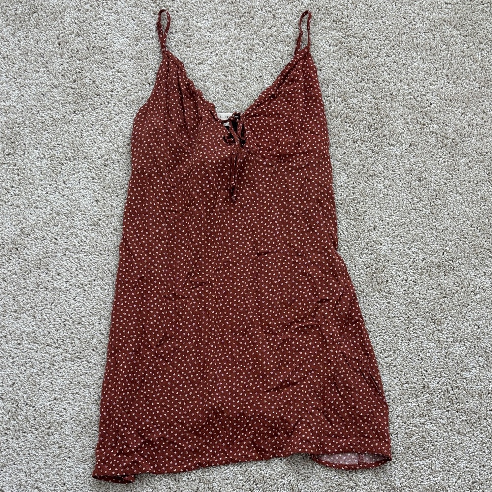 LA Hearts brown floral mini dress